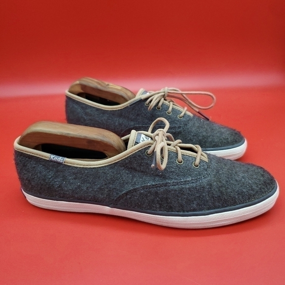Keds Champion Classic Heather Gray Wool Women Size 10 - Picture 2 of 9